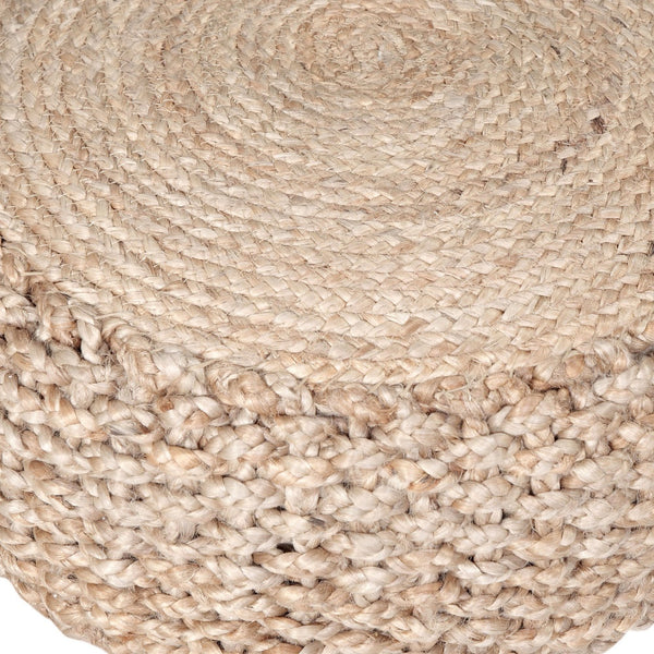 Homeroots 20" Tan Jute Ottoman  Jute 517950