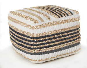 Homeroots 18" Tan Jute Ottoman  Jute 517952