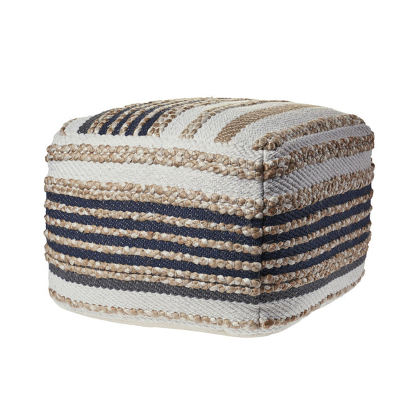 Homeroots 18" Tan Jute Ottoman  Jute 517952