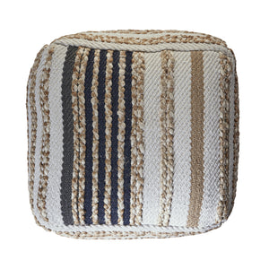 Homeroots 18" Tan Jute Ottoman  Jute 517952
