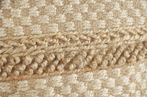 Homeroots 18" Tan Jute Ottoman  Jute 517953