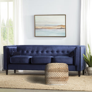 Homeroots 18" Tan Jute Ottoman  Jute 517953