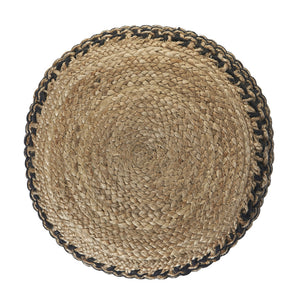 Homeroots 18" Tan Jute Ottoman  Jute 517954