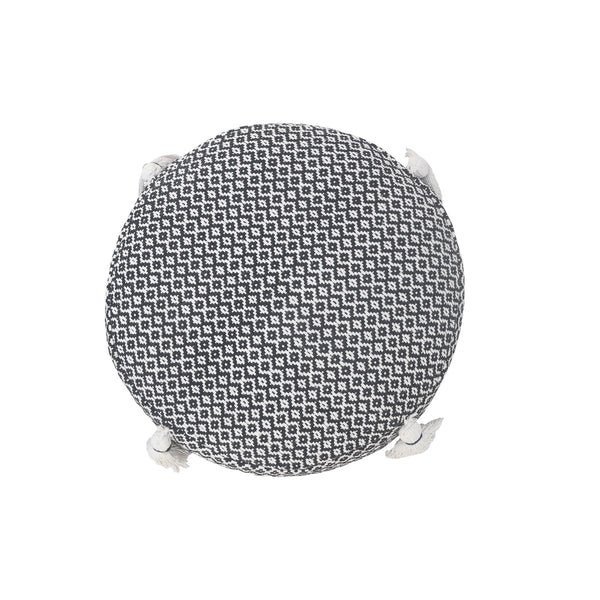 Homeroots 18" Black 100% Cotton Ottoman  Cotton 517955