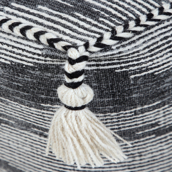 Homeroots 18" Gray 100% Cotton Ottoman  Cotton 517956