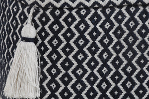 Homeroots 18" Blue 100% Cotton Ottoman  Cotton 517957