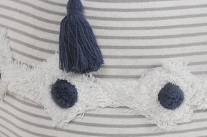 Homeroots 18" Gray 100% Cotton Ottoman  Cotton 517959