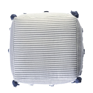 Homeroots 18" Gray 100% Cotton Ottoman  Cotton 517959