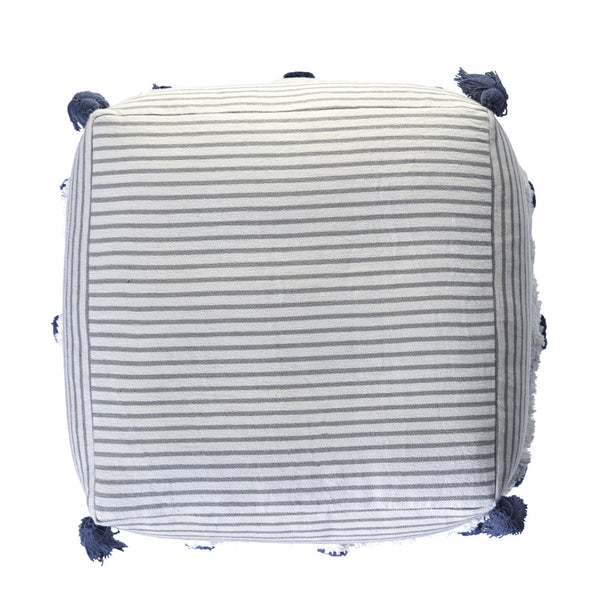 Homeroots 18" Gray 100% Cotton Ottoman  Cotton 517959