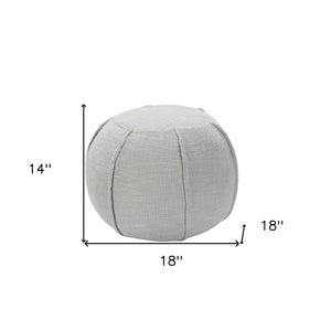 Homeroots 18" Gray 100% Cotton Ottoman  Cotton 517960