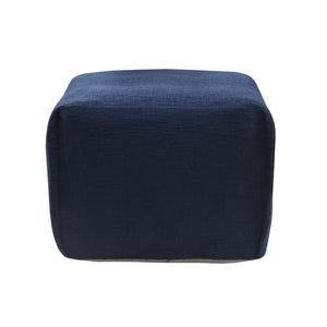 Homeroots 18" Blue 100% Cotton Ottoman  Cotton 517961