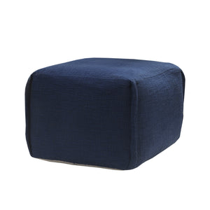Homeroots 18" Blue 100% Cotton Ottoman  Cotton 517961