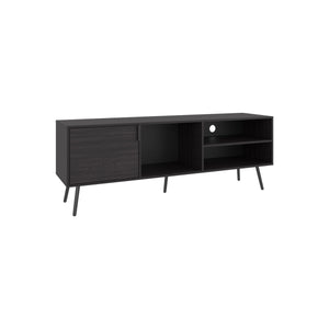 English Elm TV Engineered Wood Media Console with 3 Drawers & 3 Open Shelves, Durable Eco-Friendly Storage Solution Black 68.5 L x 20.87 W x 5.12 H B097P262376