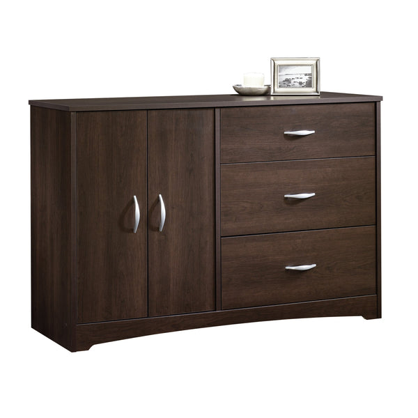 English Elm Dresser, Versatile Brown-Finish Storage Solution For Compact Spaces – Stylish & Functional Design B356P367895
