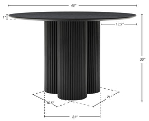 Simba Black Dining Table 517Black-T Meridian Furniture