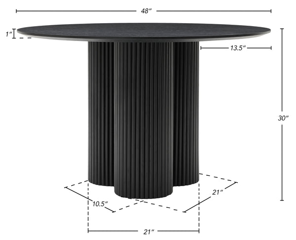 Simba Black Dining Table 517Black-T Meridian Furniture