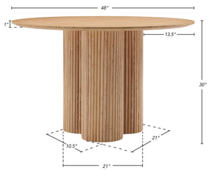 Simba Natural Dining Table 517Oak-T Meridian Furniture