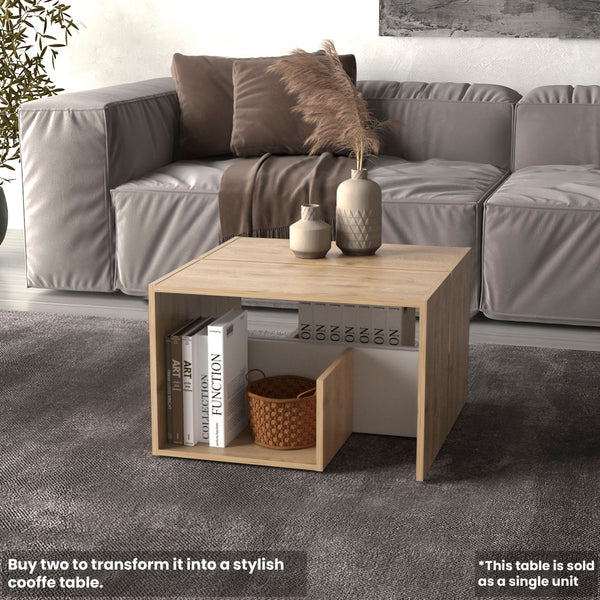 English Elm Everet 25" 3-Tier Shelf Side Table — Compact Multicolor End Table with Sturdy Particle Board Storage B070P363822