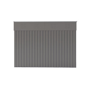 English Elm Campcraft Metal Storage Shed with Sloped Roof Ventilation and Weather Resistant Steel Panels Dark Gray W1598P283837