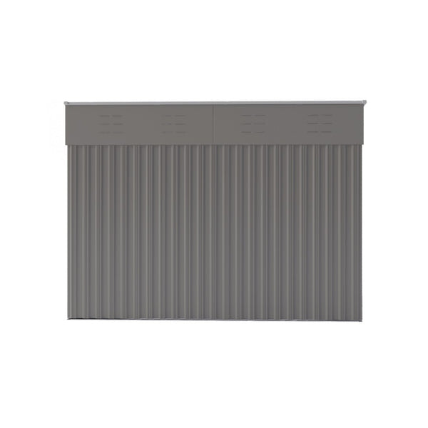 English Elm Campcraft Metal Storage Shed with Sloped Roof Ventilation and Weather Resistant Steel Panels Dark Gray W1598P283837
