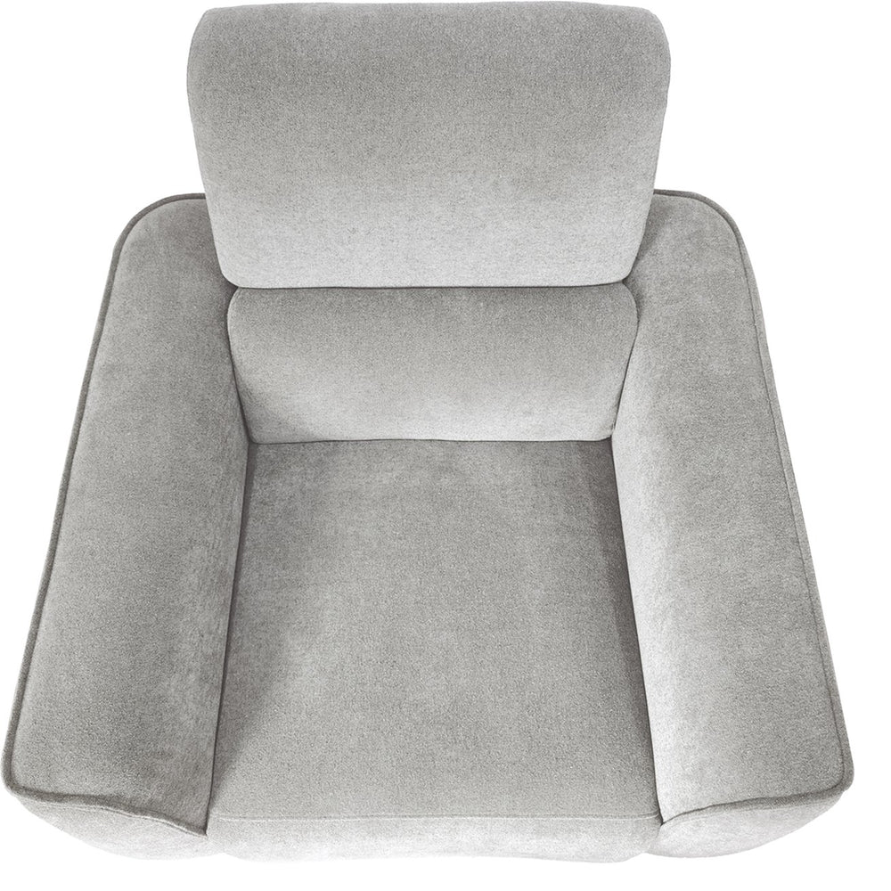 JLA Home Chapel Hill - Power Recliner Chapel Hill Madison with USB & Type-C Ports, Plush Fabric, Low-Track Arms, Motorized Comfort Med Grey CH103-0045