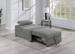 English Elm Contemporary Cozy Convertible Sleeper Sofa Chair with Tufted Corduroy Seat, Pull-Out Bed & Pillow Included Smoke 32 L x 16.5 W x 44 H B011P281838