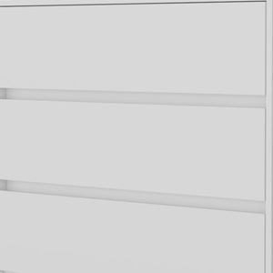 HomeRoots 33" Contemporary Three Drawer Dresser for Small Spaces - Versatile Storage Solution for Any Room White 518024