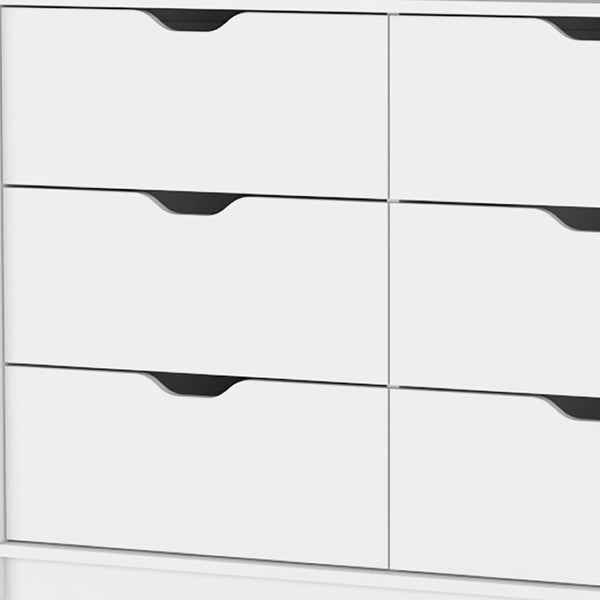 HomeRoots 42" White Six Drawer Dresser - Sleek Storage Solution for Modern Spaces, Perfect for Any Room Décor 6 518026