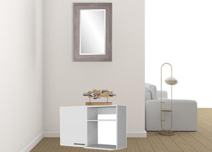HomeRoots 39" Elegant White Accent Cabinet with Open Shelves & Stylish Storage for Living Room or Hallway 518042
