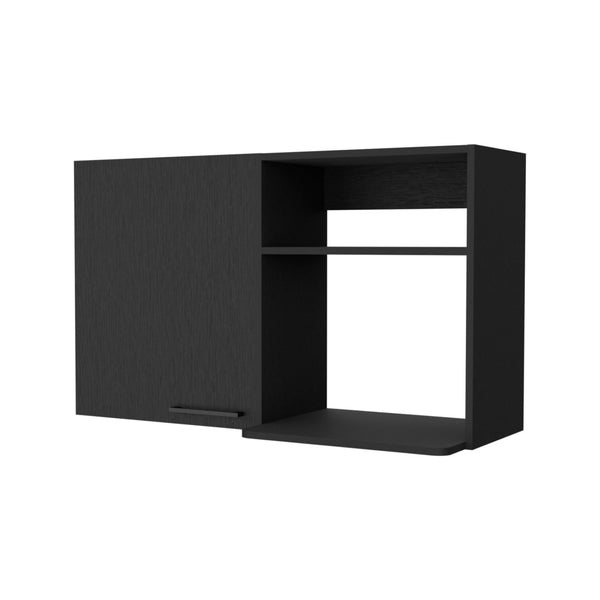 HomeRoots 39" Black Accent Cabinet - Stylish Storage Solution with Two Shelves for Any Room in Your Home! 518043