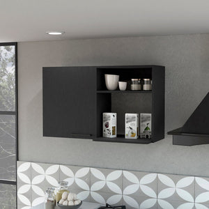 HomeRoots 39" Black Accent Cabinet - Stylish Storage Solution with Two Shelves for Any Room in Your Home! 518043