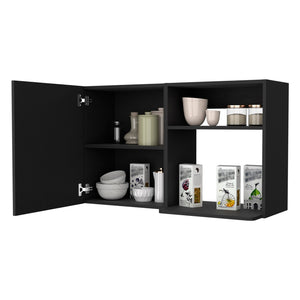 HomeRoots 39" Black Accent Cabinet - Stylish Storage Solution with Two Shelves for Any Room in Your Home! 518043