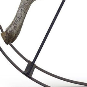 Homeroots 19" Brown And Black Polyresin Horse Statue Tabletop Sculpture  Polyresin 518068