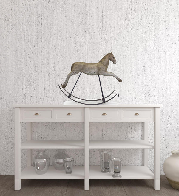 Homeroots 19" Brown And Black Polyresin Horse Statue Tabletop Sculpture  Polyresin 518068