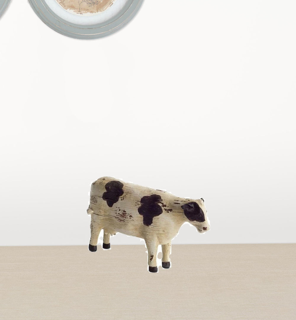 Homeroots Set Of Eight 0" Brown And White Polyresin Farm Animals Figurine  Polyresin 518113