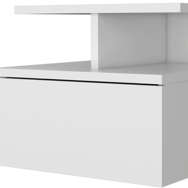 Homeroots 12" Wood One Drawer Floating Nightstand   518169