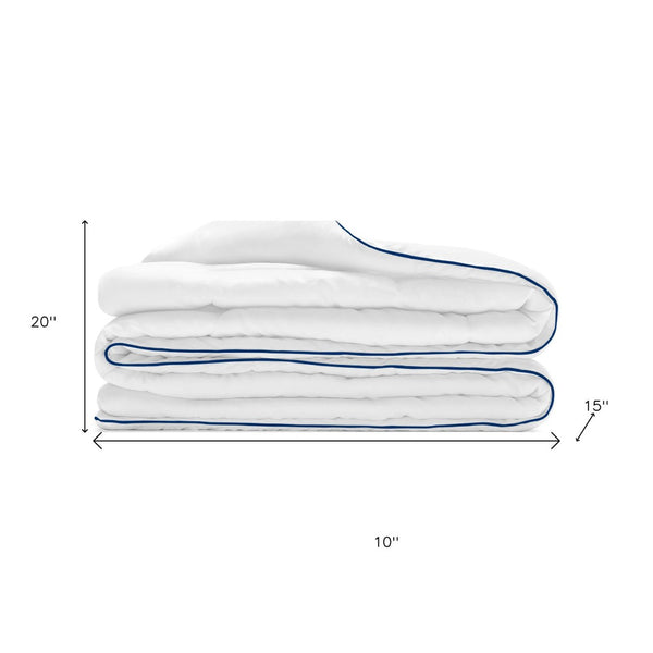 HomeRoots White King Washable Comforter – Luxurious Down & Feather Blend, Hypoallergenic, All-Season Cozy Sleep 518183