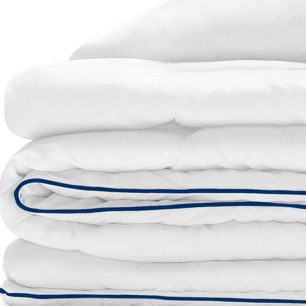 HomeRoots White King Washable Comforter – Luxurious Down & Feather Blend, Hypoallergenic, All-Season Cozy Sleep 518183