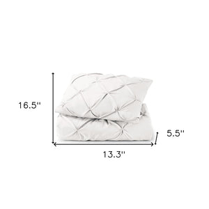 HomeRoots White King Microfiber Comforter - Hypoallergenic Down Alternative, Machine Washable & All-Season Warmth 518185