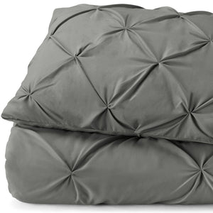 HomeRoots Gray King Microfiber Down Alternative Comforter - Hypoallergenic, All-Season, and Machine Washable Luxury 518186