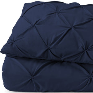 HomeRoots Navy King Hypoallergenic Microfiber Comforter - All-Season Plush Bedding for Cozy Sleep & Easy Care 518187