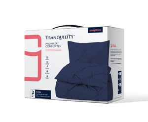 HomeRoots Navy King Hypoallergenic Microfiber Comforter - All-Season Plush Bedding for Cozy Sleep & Easy Care 518187