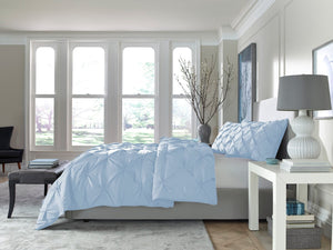 HomeRoots Blue King Microfiber Comforter – Hypoallergenic, All-Season, Washable, Soft & Cozy for Allergy-Free Sleep 518188