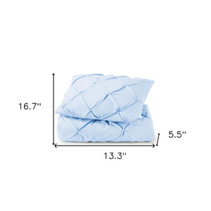 HomeRoots Blue King Microfiber Comforter – Hypoallergenic, All-Season, Washable, Soft & Cozy for Allergy-Free Sleep 518188