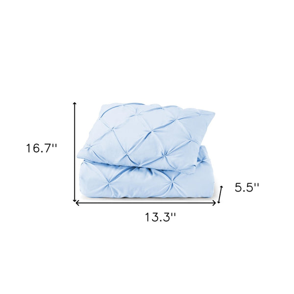 HomeRoots Blue King Microfiber Comforter – Hypoallergenic, All-Season, Washable, Soft & Cozy for Allergy-Free Sleep 518188