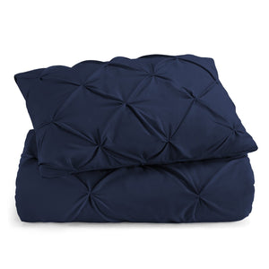HomeRoots Navy Queen Comforter - Hypoallergenic Microfiber, Washable Down Alternative for Year-Round Comfort 518191