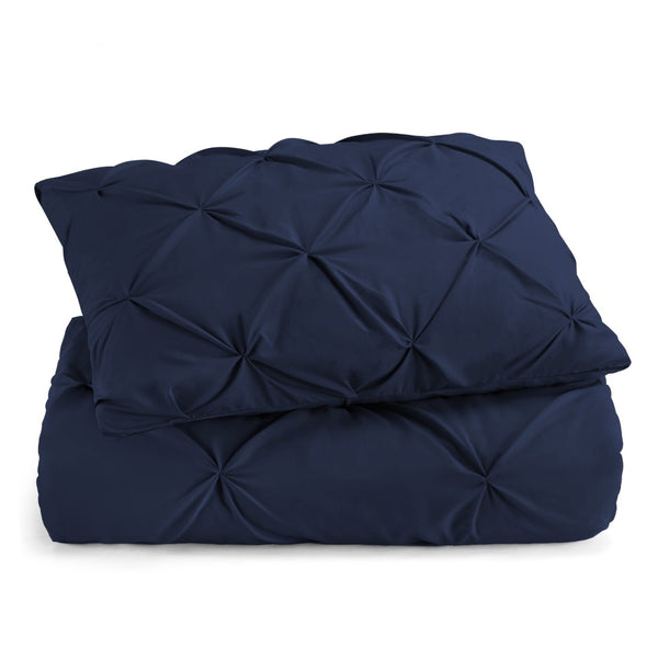 HomeRoots Navy Queen Comforter - Hypoallergenic Microfiber, Washable Down Alternative for Year-Round Comfort 518191