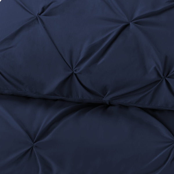 HomeRoots Navy Queen Comforter - Hypoallergenic Microfiber, Washable Down Alternative for Year-Round Comfort 518191