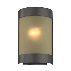 Thomas Lighting Zenith Frosted Glass Wall Sconce Dimmable Indoor Fixture for Hallway or Bedroom Black 7 W x 4 D x 10 H 5181WS/10