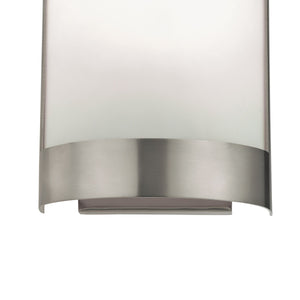 Thomas Lighting Zenith Frosted Glass Wall Sconce Dimmable Indoor Fixture for Hallway or Bedroom Nickel 7 W x 4 D x 10 H 5181WS/20